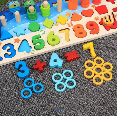 Puzzle éducatif mathématiques en bois Montessori