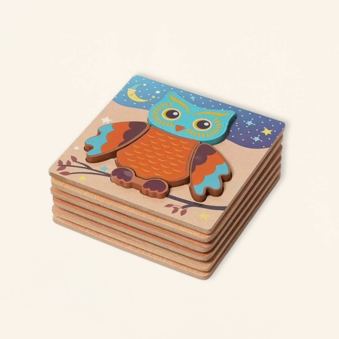 Puzzles en bois Montessori (6 pièces)