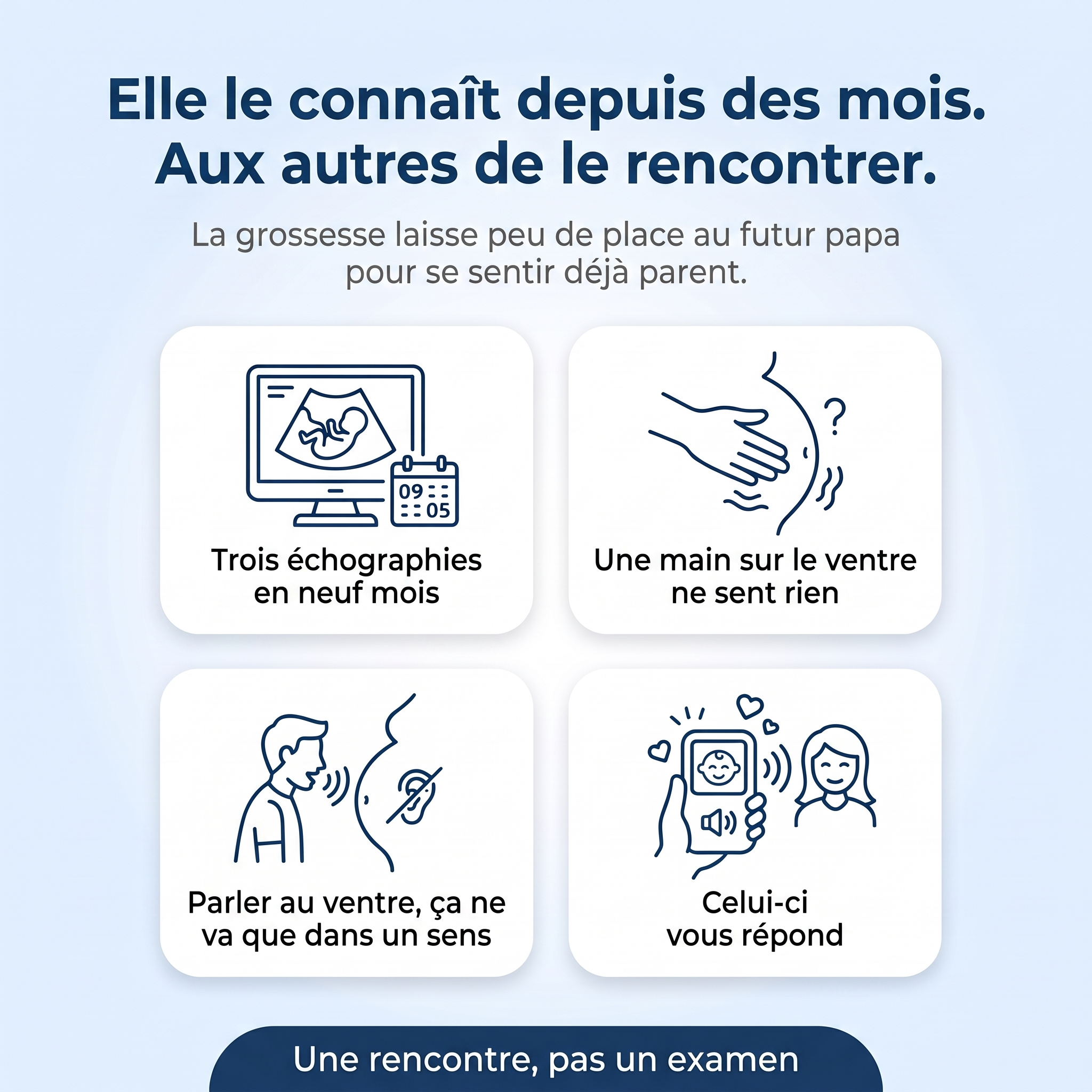 Elle le connaît depuis des mois, aux autres de le rencontrer : une rencontre, pas un examen