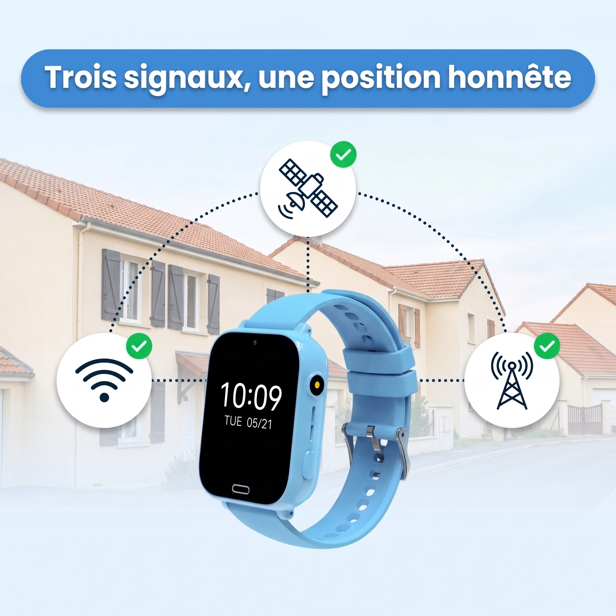 Kidspot combine GPS, Wi-Fi et antennes pour indiquer une position