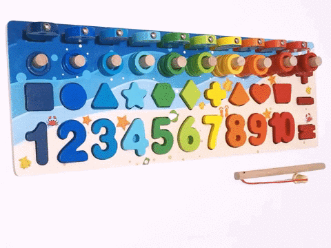 Puzzle éducatif mathématiques en bois Montessori