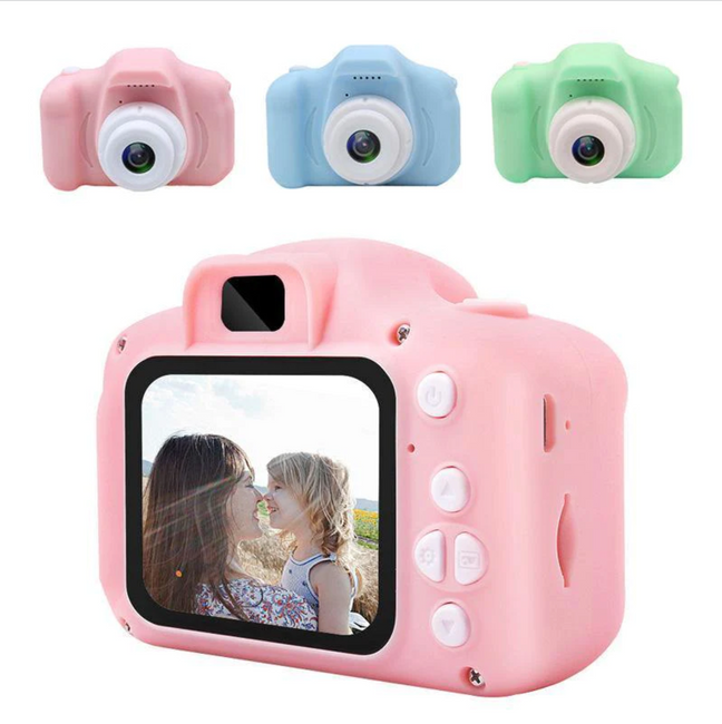 Appareil Photo Pour Enfant - Coque Silicone Bleue, écran, 12 MP, Inclut Carte SD 32 Go - 1