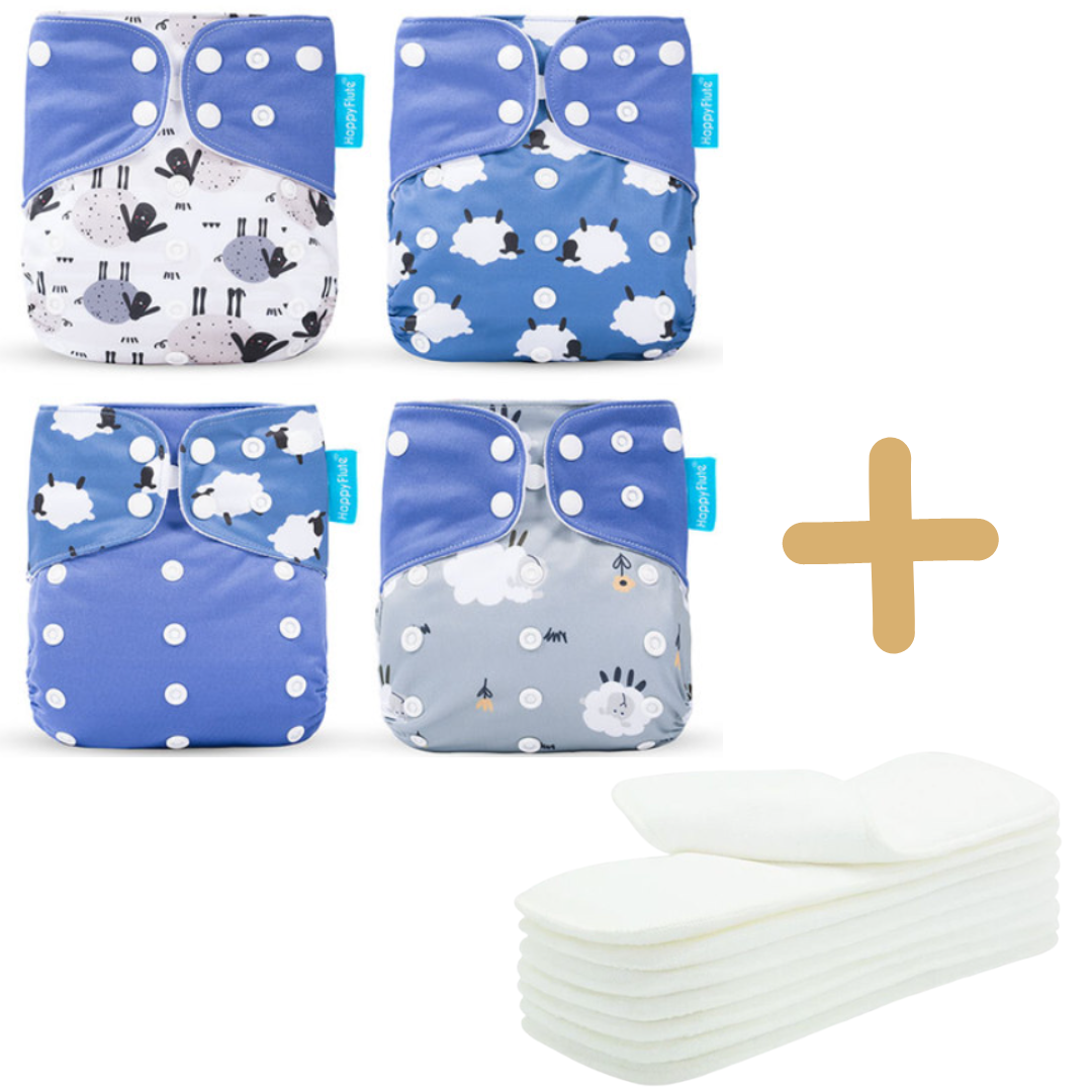 Couches lavables - Lot de 4 - Taille unique