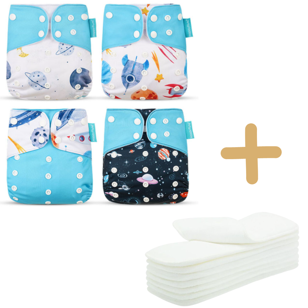 Couches lavables - Lot de 4 - Taille unique