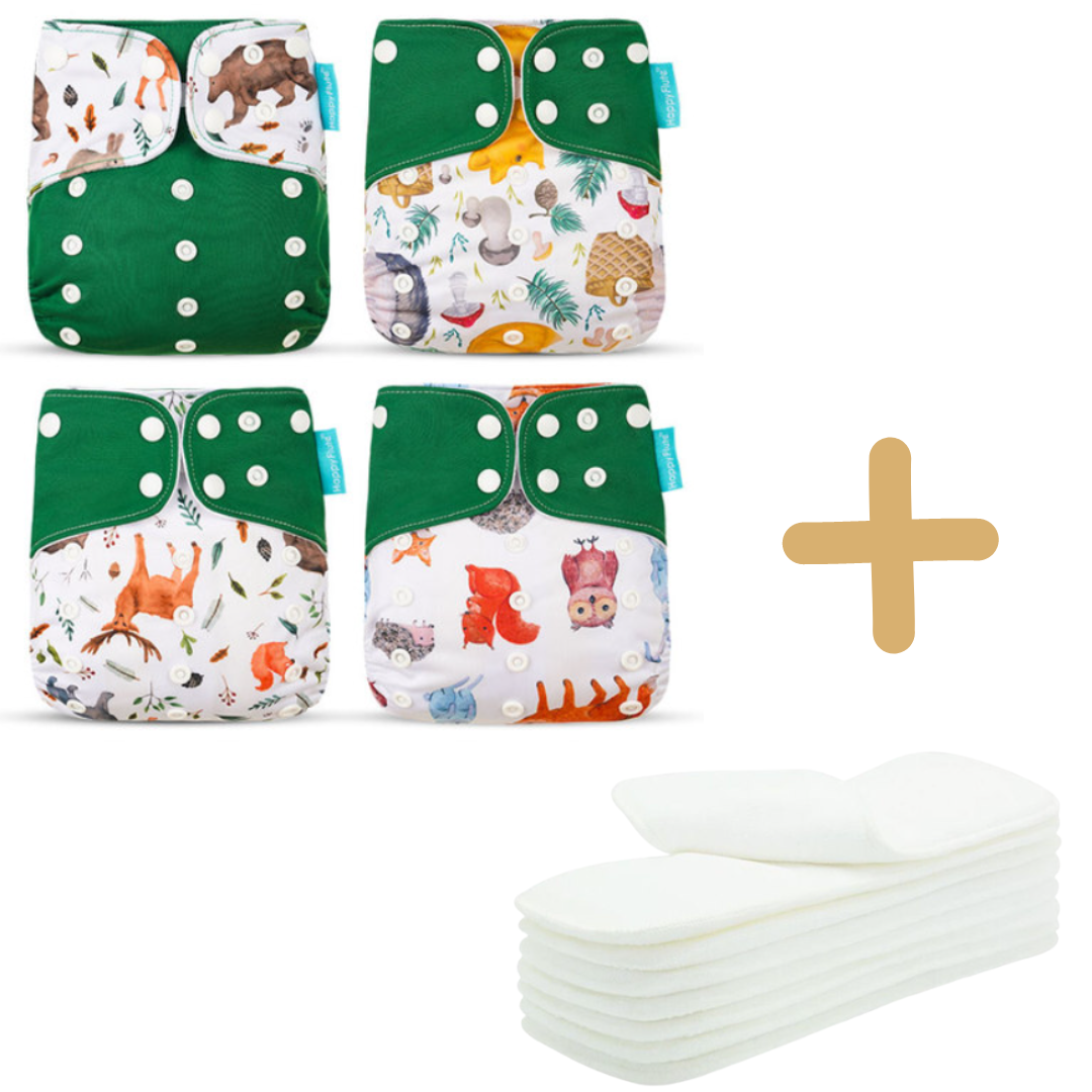 Couches lavables - Lot de 4 - Taille unique